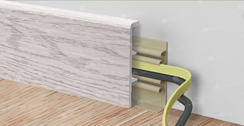 Напольный Плинтус Rico Concept 80 Ясень арктик