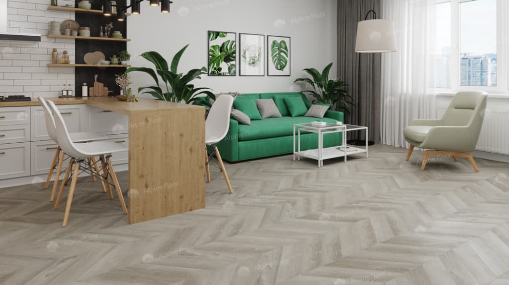 LVT плитка  Дуб Фантазия Chevron ECO 20-1